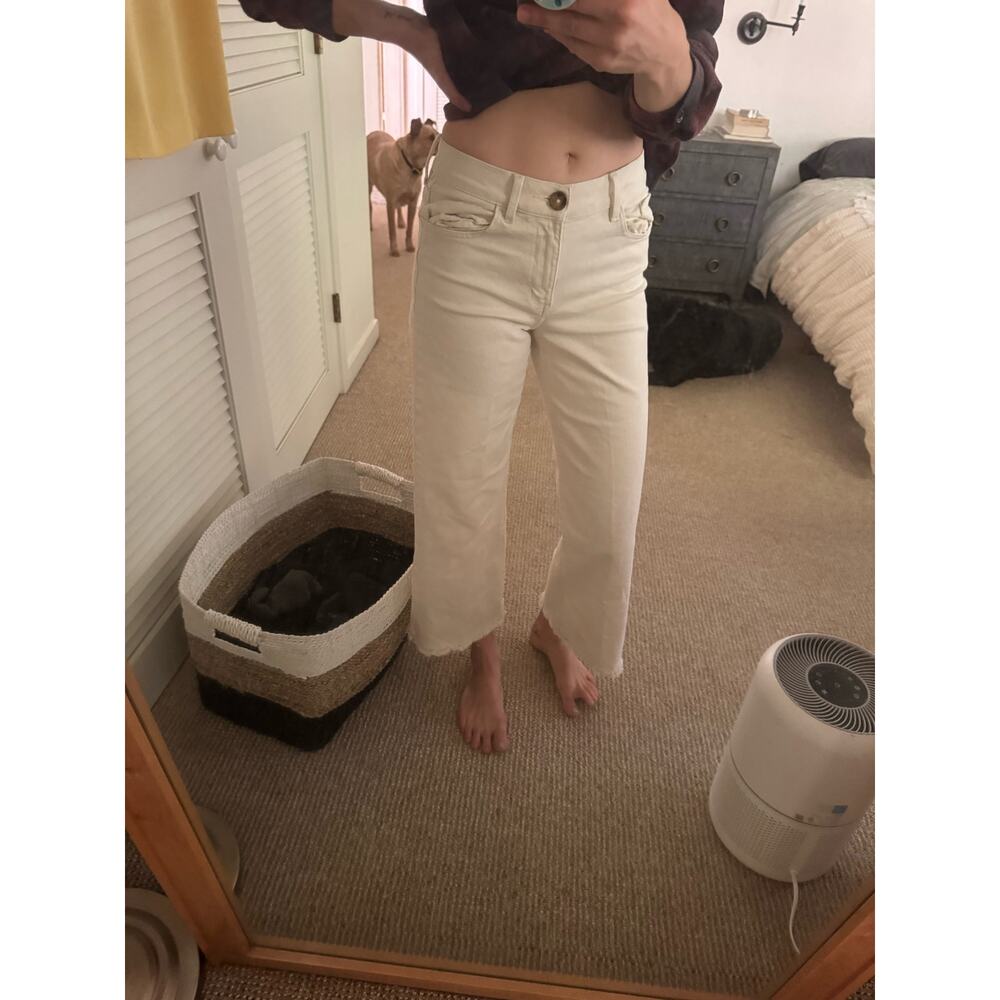 Ann Taylor Loft Wide Leg High Waisted Crops - Picture 2 of 9